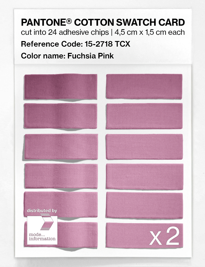 Product image 6 of the product “PANTONE® COTTON SWATCH CARD 15-2718 TCX Fuchsia Pink ”