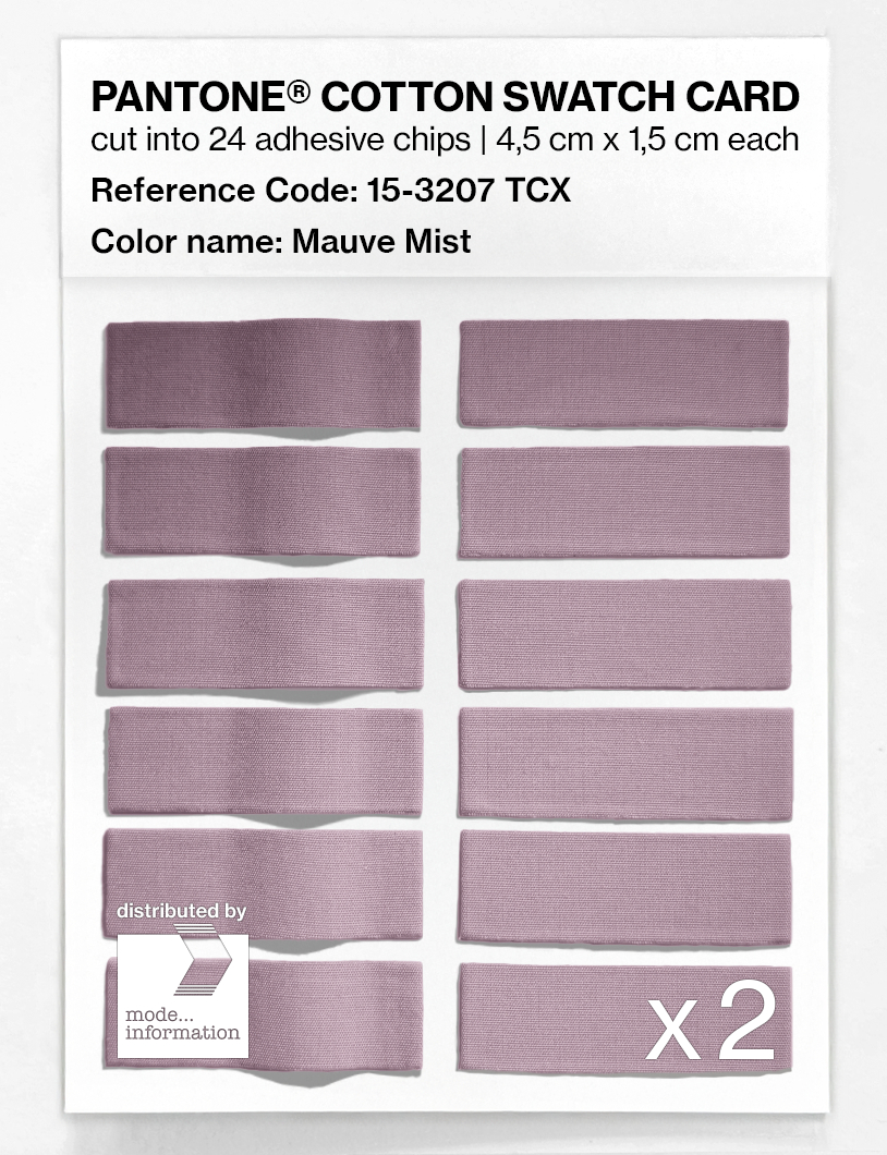 Product image 6 of the product “PANTONE® COTTON SWATCH CARD 15-3207 TCX Mauve Mist ”