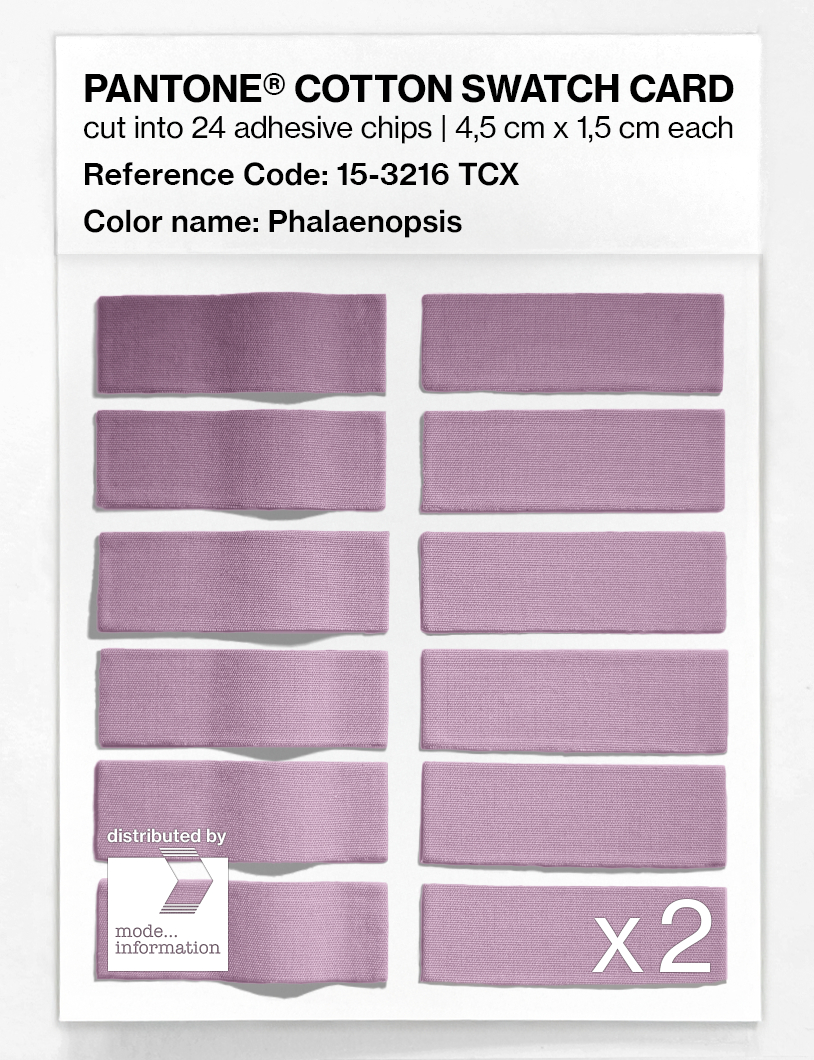 Product image 6 of the product “PANTONE® COTTON SWATCH CARD 15-3216 TCX Phalaenopsis ”