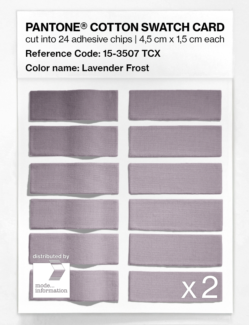 Product image 6 of the product “PANTONE® COTTON SWATCH CARD 15-3507 TCX Lavender Frost ”