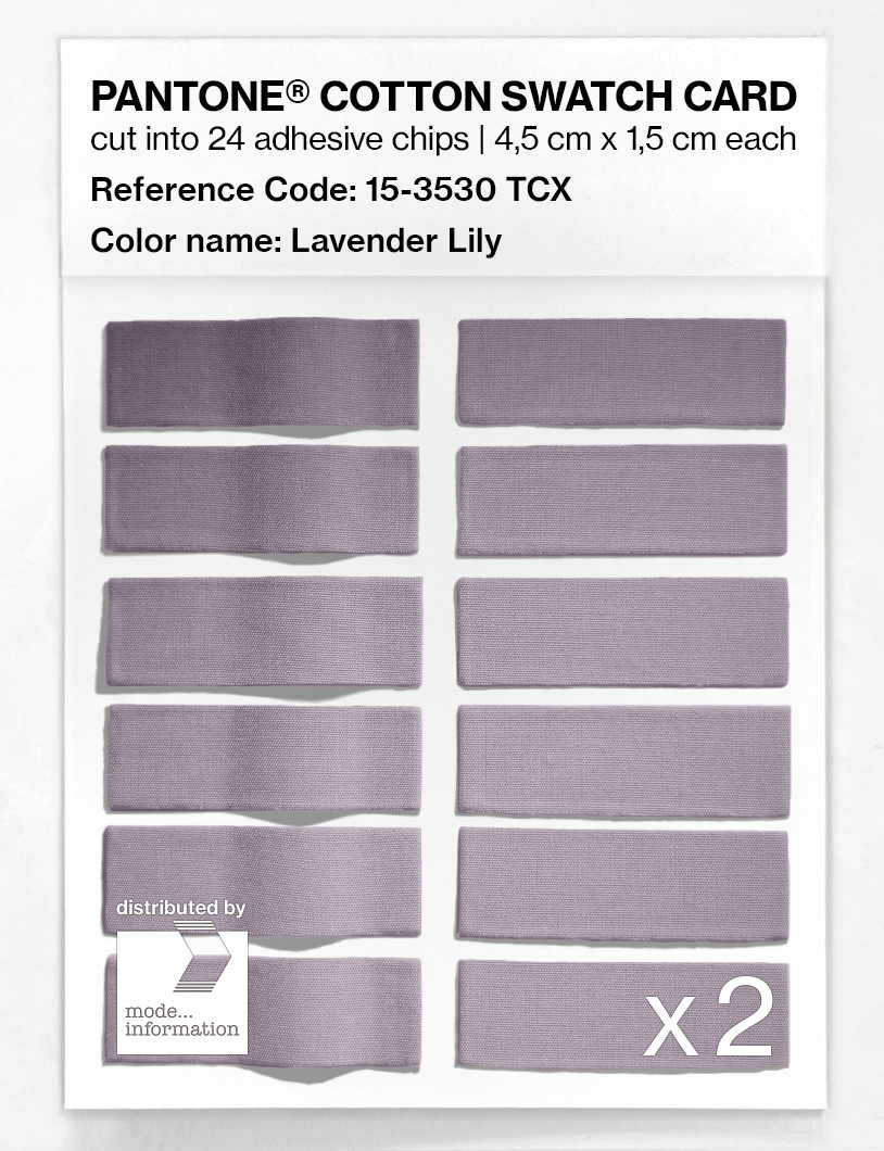 Product image 6 of the product “PANTONE® COTTON SWATCH CARD 15-3530 TCX Lavender Lily ”