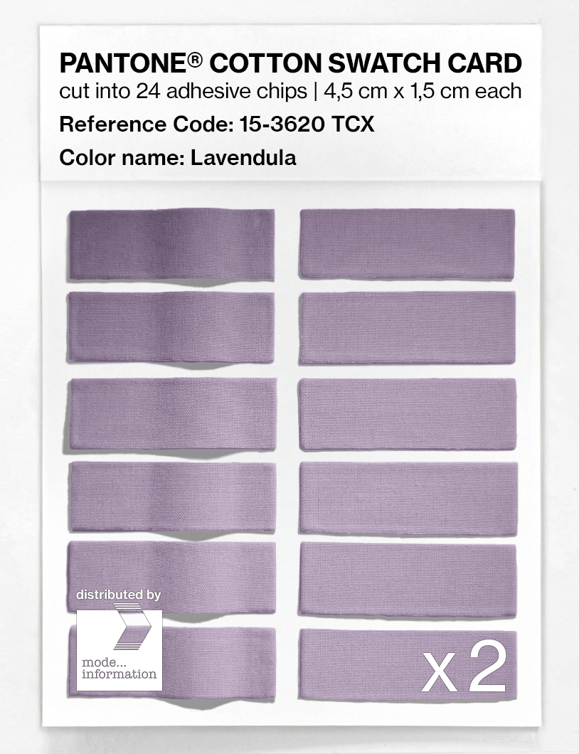 Product image 6 of the product “PANTONE® COTTON SWATCH CARD 15-3620 TCX Lavendula ”
