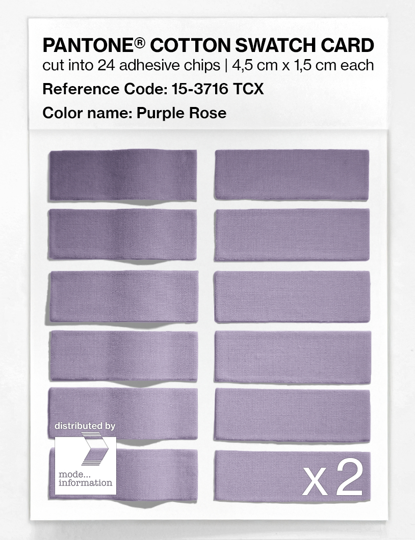 Product image 6 of the product “PANTONE® COTTON SWATCH CARD 15-3716 TCX Purple Rose ”