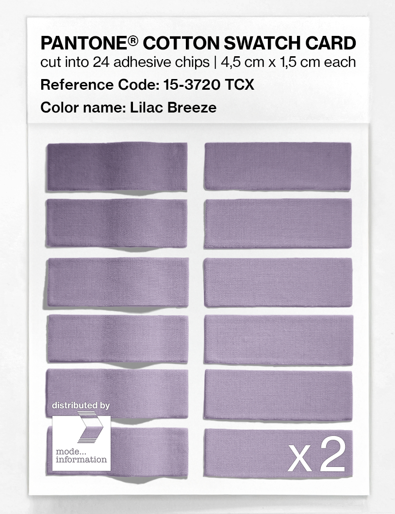 Product image 6 of the product “PANTONE® COTTON SWATCH CARD 15-3720 TCX Lilac Breeze ”