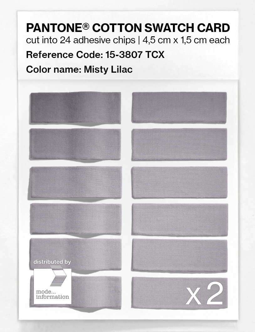 Product image 6 of the product “PANTONE® COTTON SWATCH CARD 15-3807 TCX Misty Lilac ”