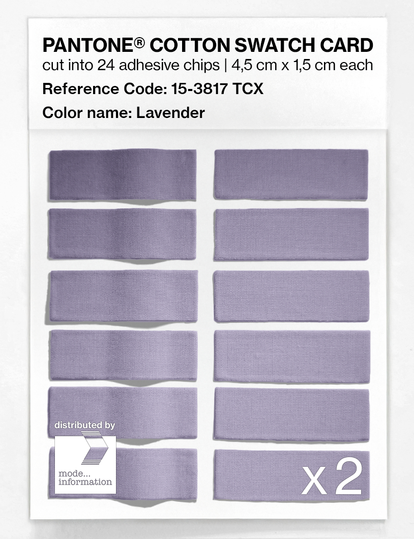Product image 6 of the product “PANTONE® COTTON SWATCH CARD 15-3817 TCX Lavender ”