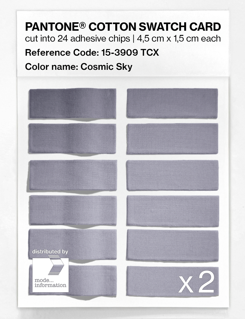 Artikelbild 6 des Artikels “PANTONE® COTTON SWATCH CARD 15-3909 TCX Cosmic Sky “