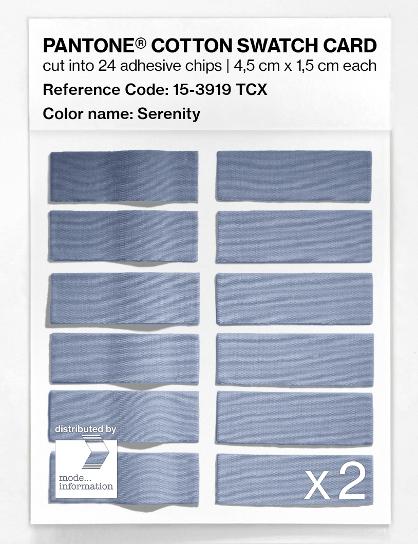 Product image 6 of the product “PANTONE® COTTON SWATCH CARD 15-3919 TCX Serenity ”