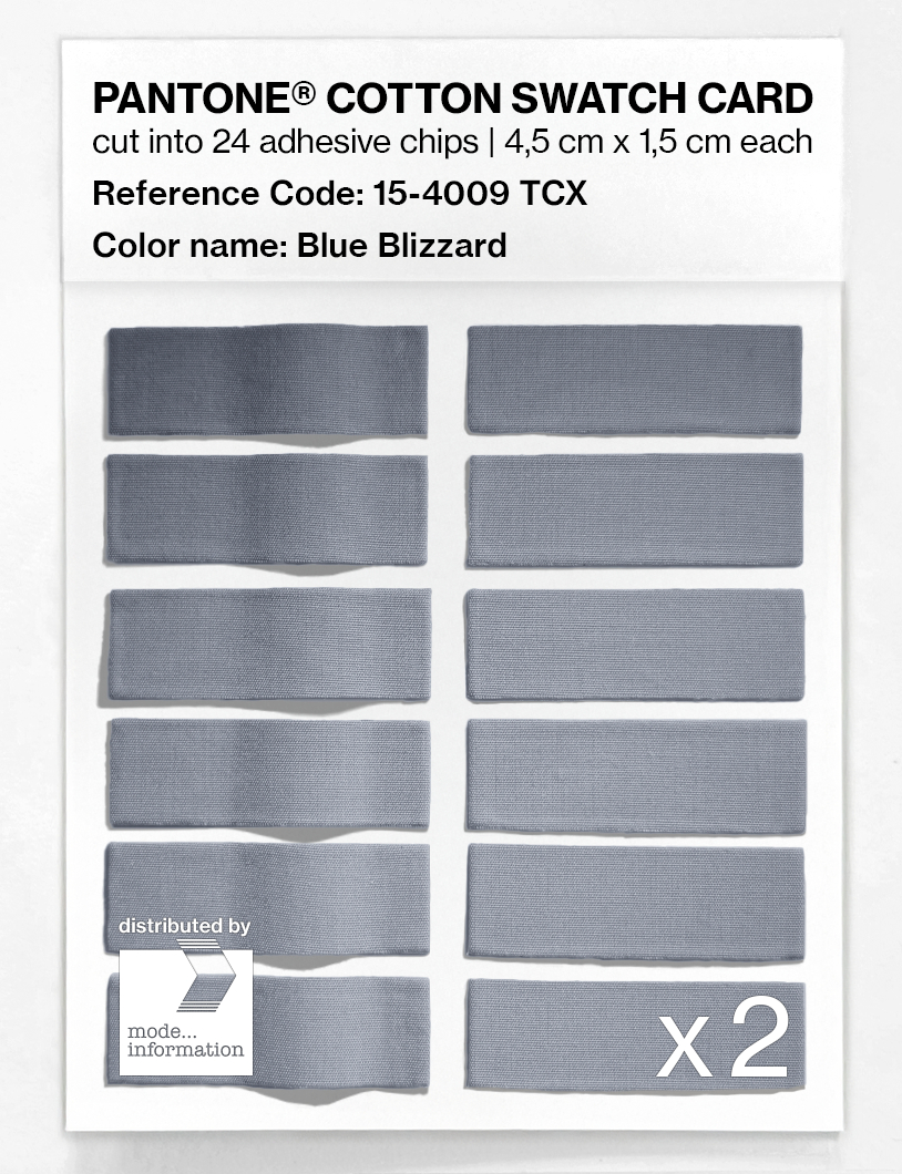 Product image 6 of the product “PANTONE® COTTON SWATCH CARD 15-4009 TCX Blue Blizzard ”