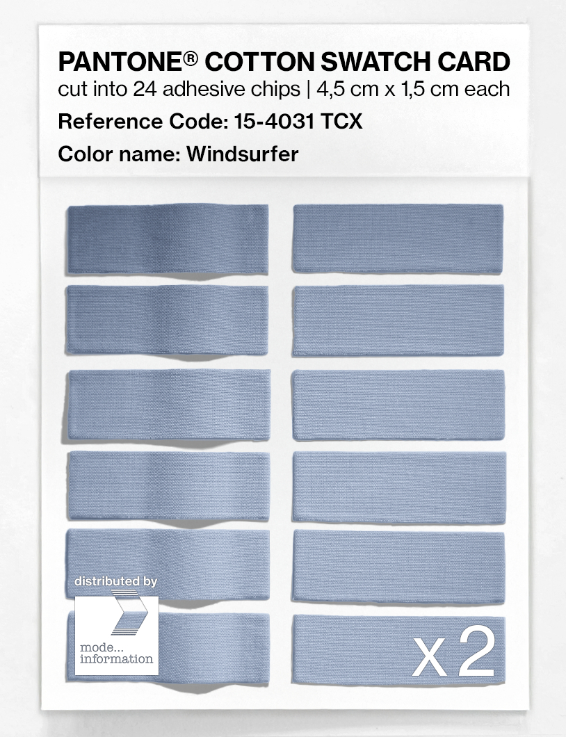 Product image 6 of the product “PANTONE® COTTON SWATCH CARD 15-4031 TCX Windsurfer ”