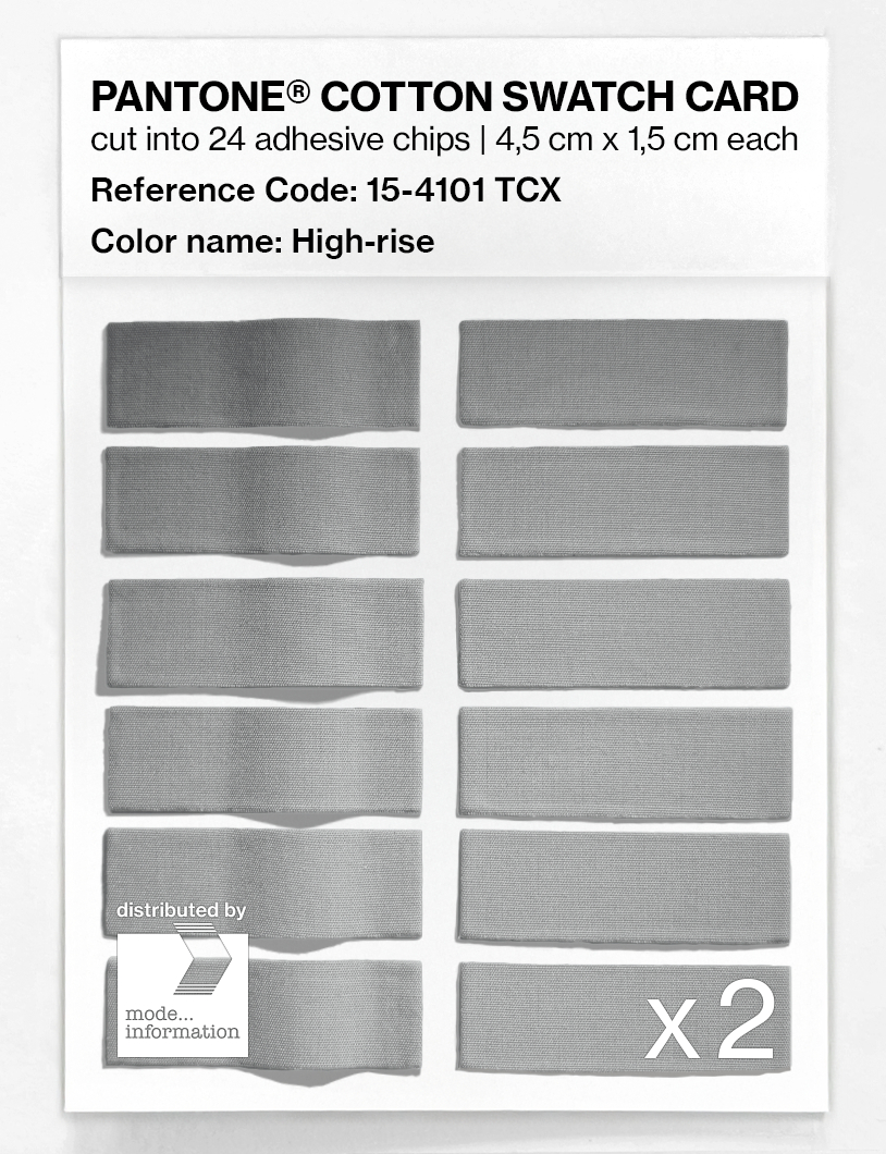 Product image 6 of the product “PANTONE® COTTON SWATCH CARD 15-4101 TCX High-rise ”