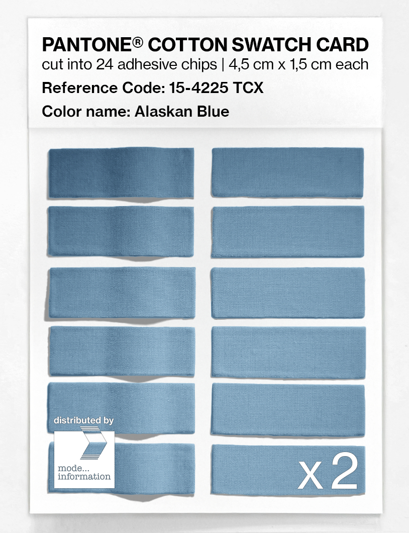 Product image 6 of the product “PANTONE® COTTON SWATCH CARD 15-4225 TCX Alaskan Blue ”