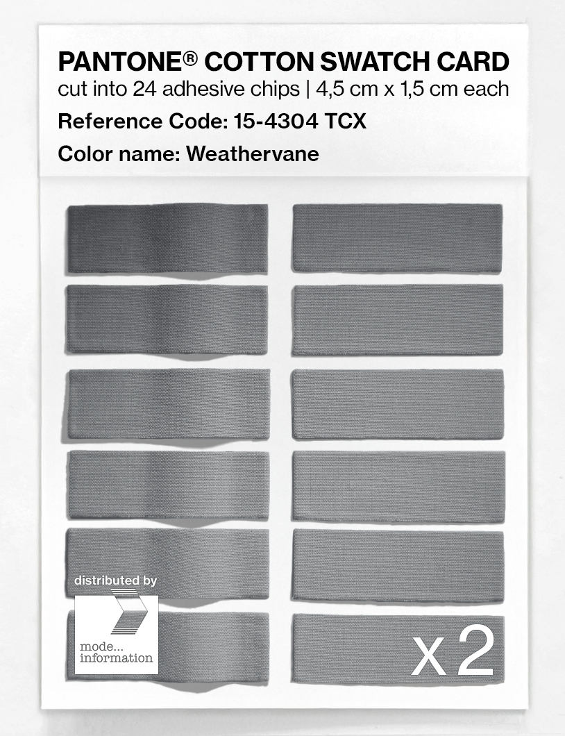 Product image 6 of the product “PANTONE® COTTON SWATCH CARD 15-4304 TCX Weathervane ”