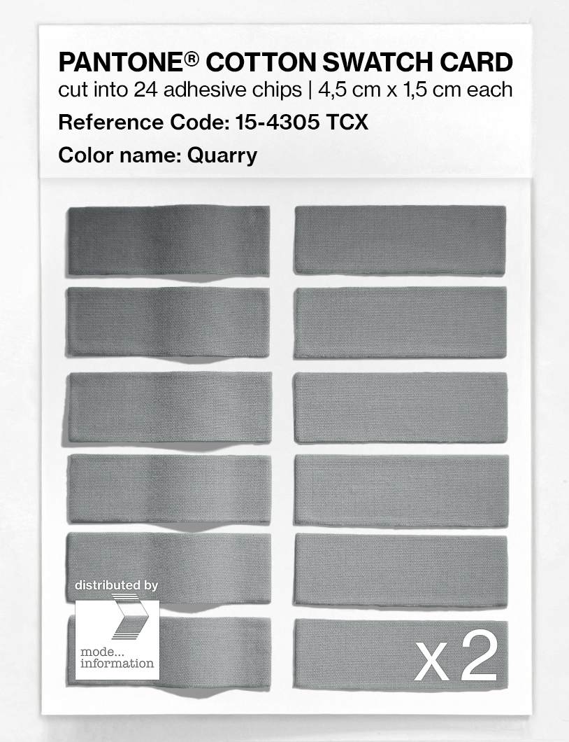 Product image 6 of the product “PANTONE® COTTON SWATCH CARD 15-4305 TCX Quarry ”