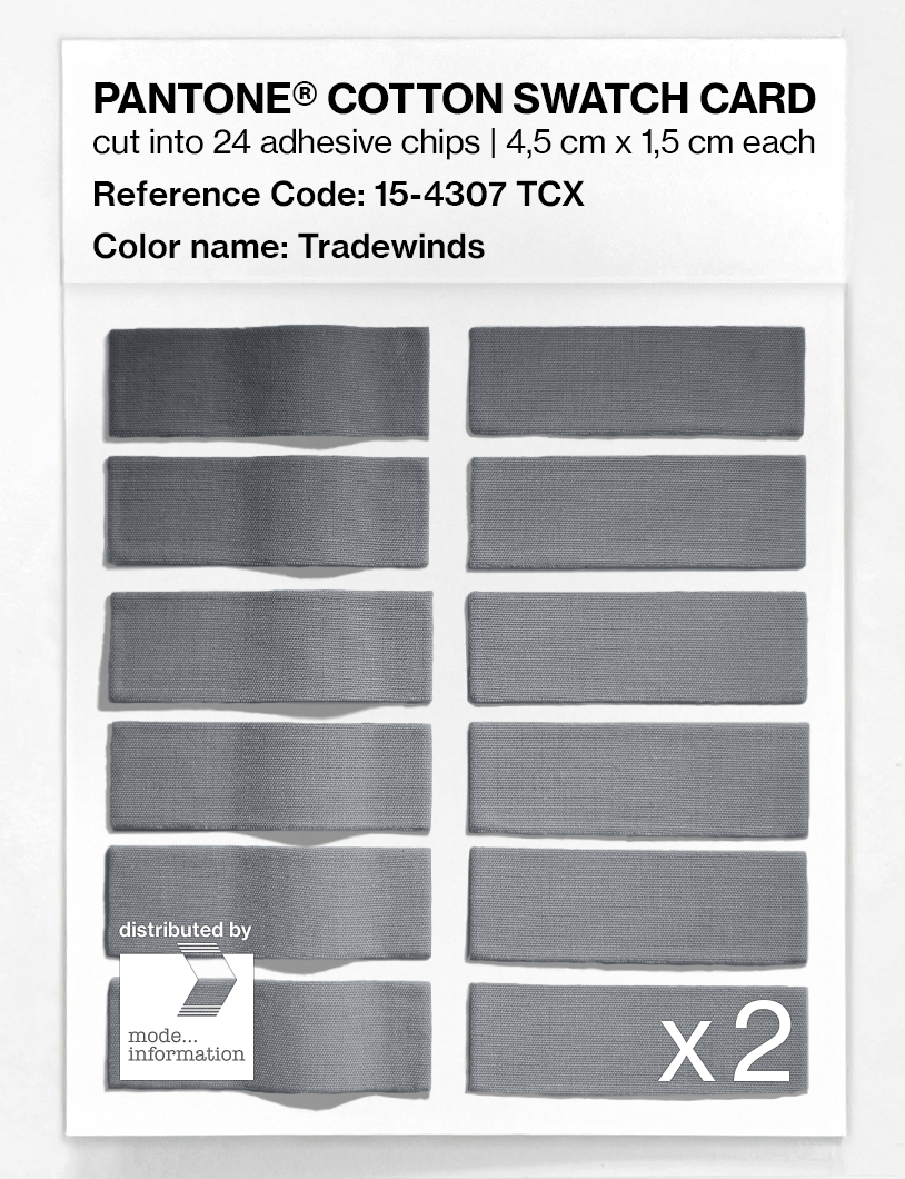 Product image 6 of the product “PANTONE® COTTON SWATCH CARD 15-4307 TCX Tradewinds ”