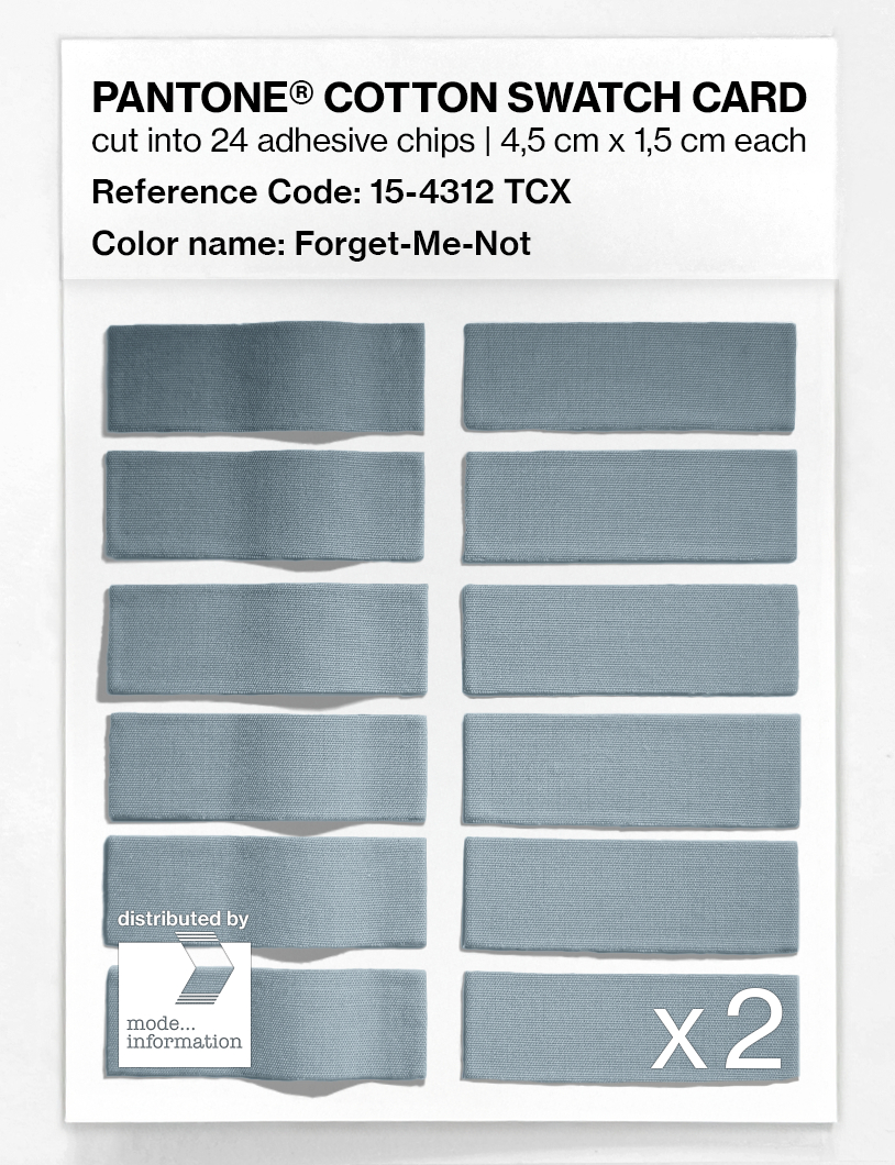 Product image 6 of the product “PANTONE® COTTON SWATCH CARD 15-4312 TCX Forget-Me-Not ”