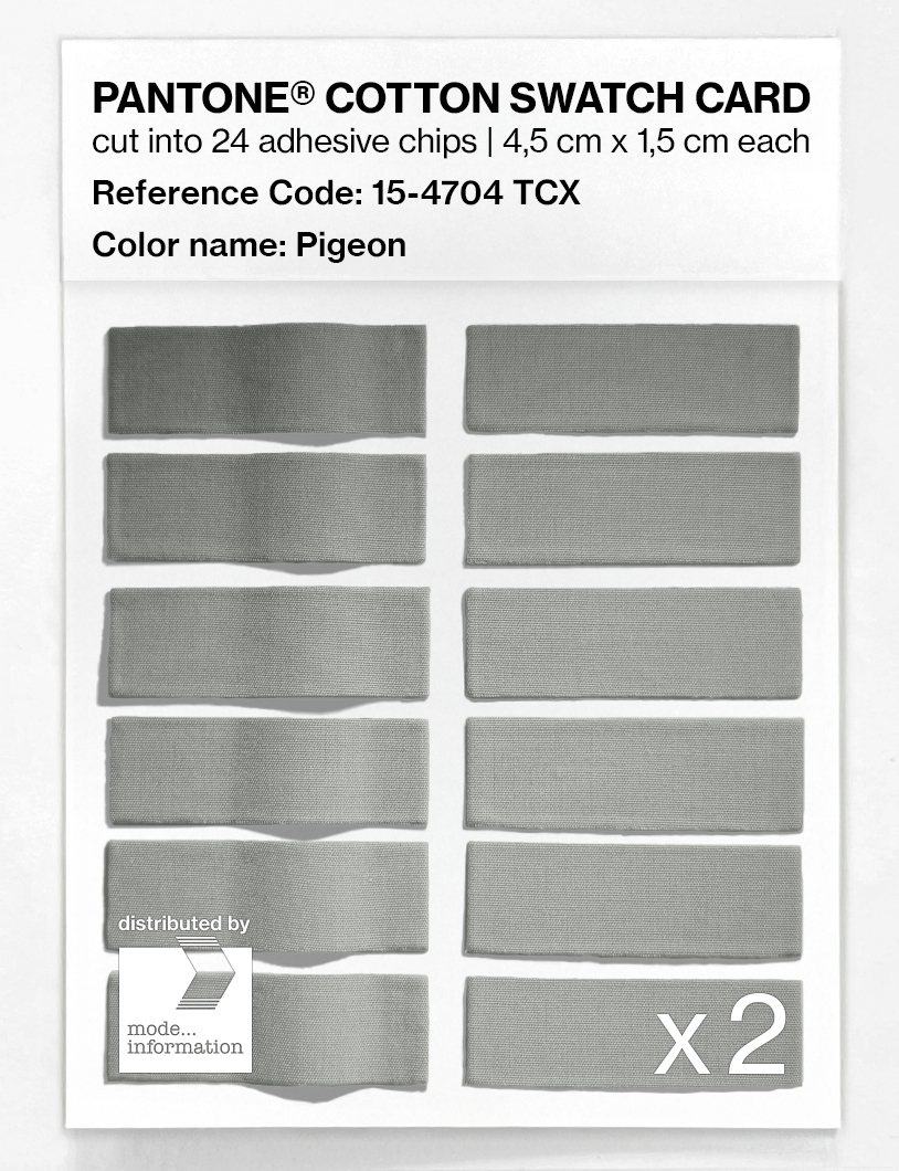 Product image 6 of the product “PANTONE® COTTON SWATCH CARD 15-4704 TCX Pigeon ”