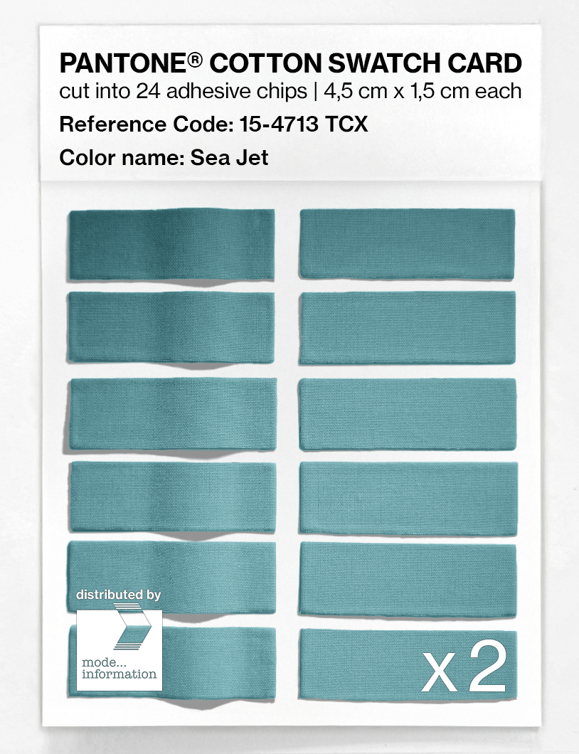 Product image 6 of the product “PANTONE® COTTON SWATCH CARD 15-4713 TCX Sea Jet ”