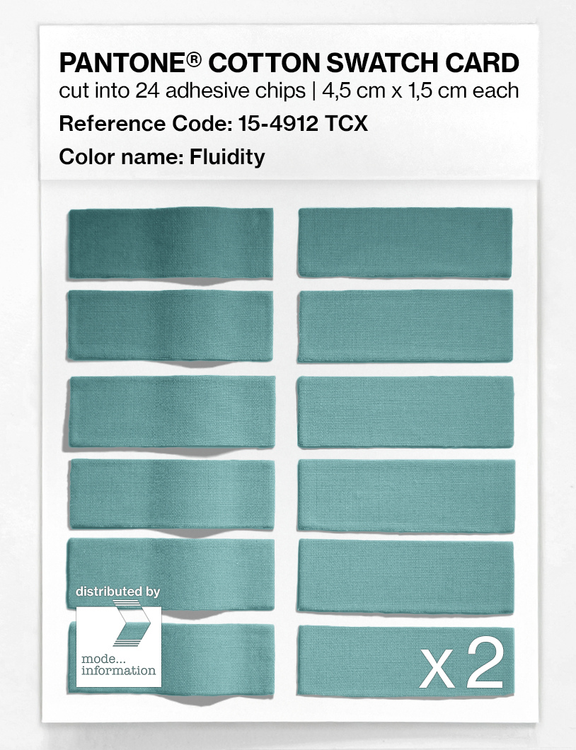 Product image 6 of the product “PANTONE® COTTON SWATCH CARD 15-4912 TCX Fluidity ”