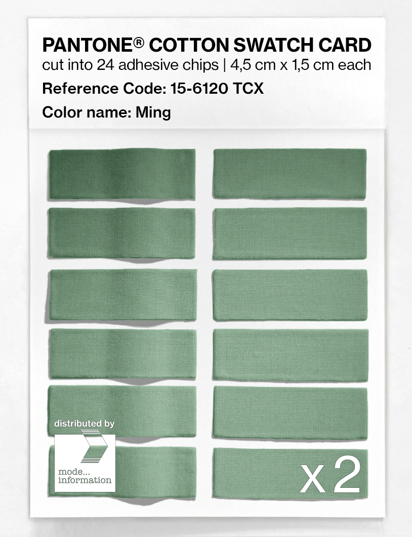 Product image 6 of the product “PANTONE® COTTON SWATCH CARD 15-6120 TCX Ming ”