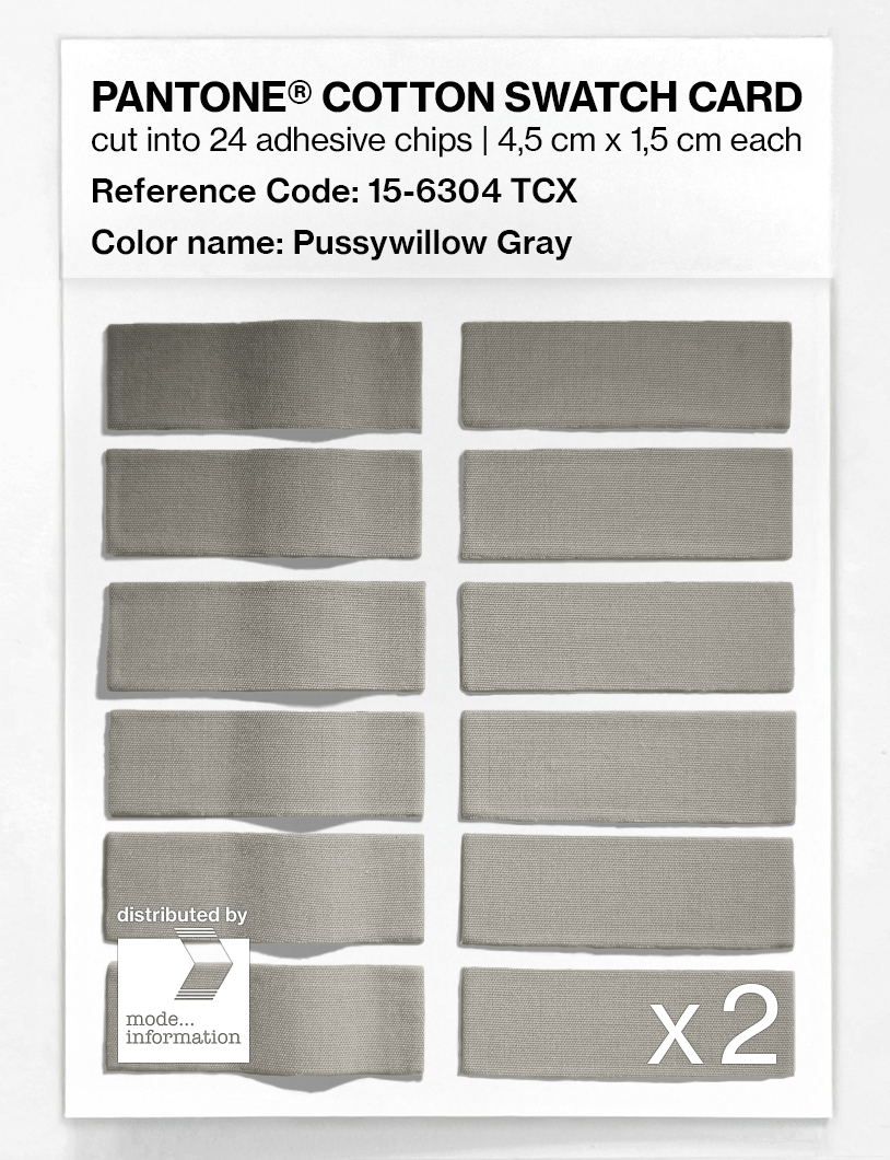 Artikelbild 6 des Artikels “PANTONE® COTTON SWATCH CARD 15-6304 TCX Pussywillow Gray “