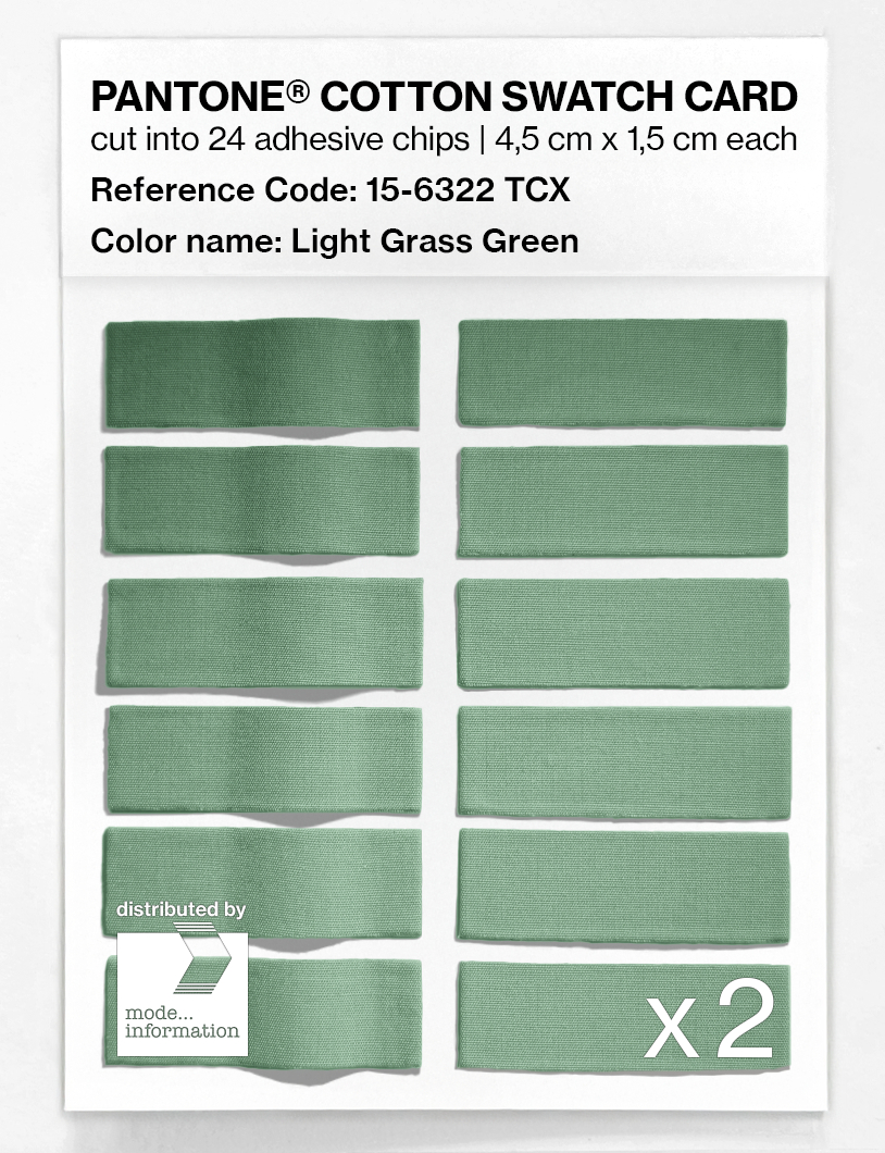 Product image 6 of the product “PANTONE® COTTON SWATCH CARD 15-6322 TCX Light Grass Green ”