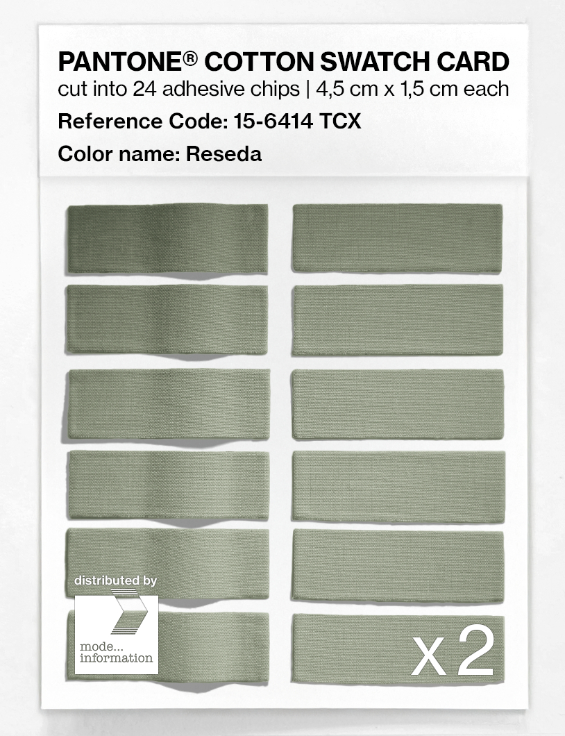 Product image 6 of the product “PANTONE® COTTON SWATCH CARD 15-6414 TCX Reseda ”