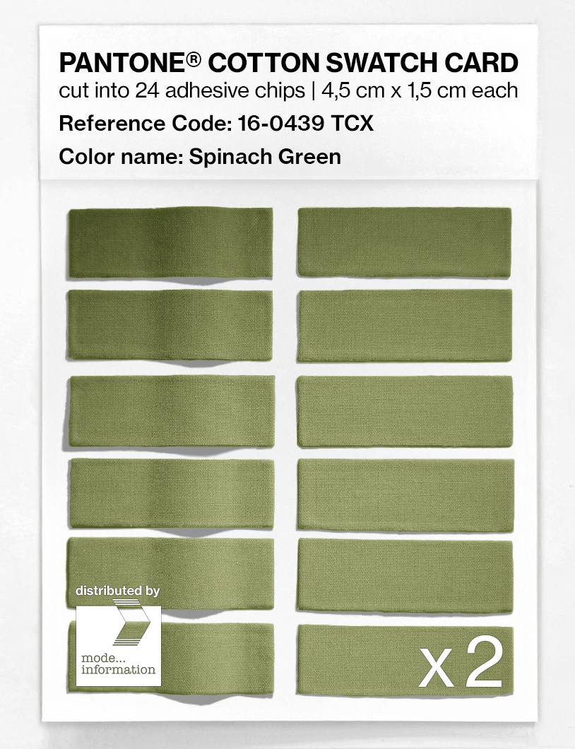 Product image 6 of the product “PANTONE® COTTON SWATCH CARD 16-0439 TCX Spinach Green ”