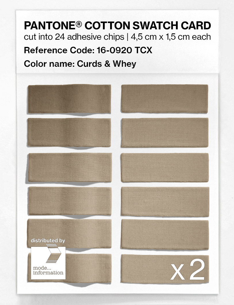 Product image 6 of the product “PANTONE® COTTON SWATCH CARD 16-0920 TCX Curds & Whey ”