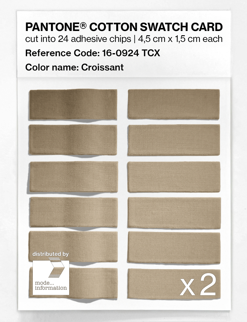 Product image 6 of the product “PANTONE® COTTON SWATCH CARD 16-0924 TCX Croissant ”