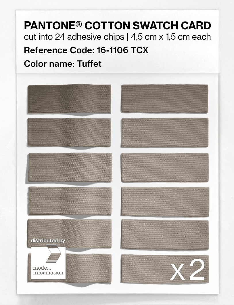 Product image 6 of the product “PANTONE® COTTON SWATCH CARD 16-1106 TCX Tuffet ”