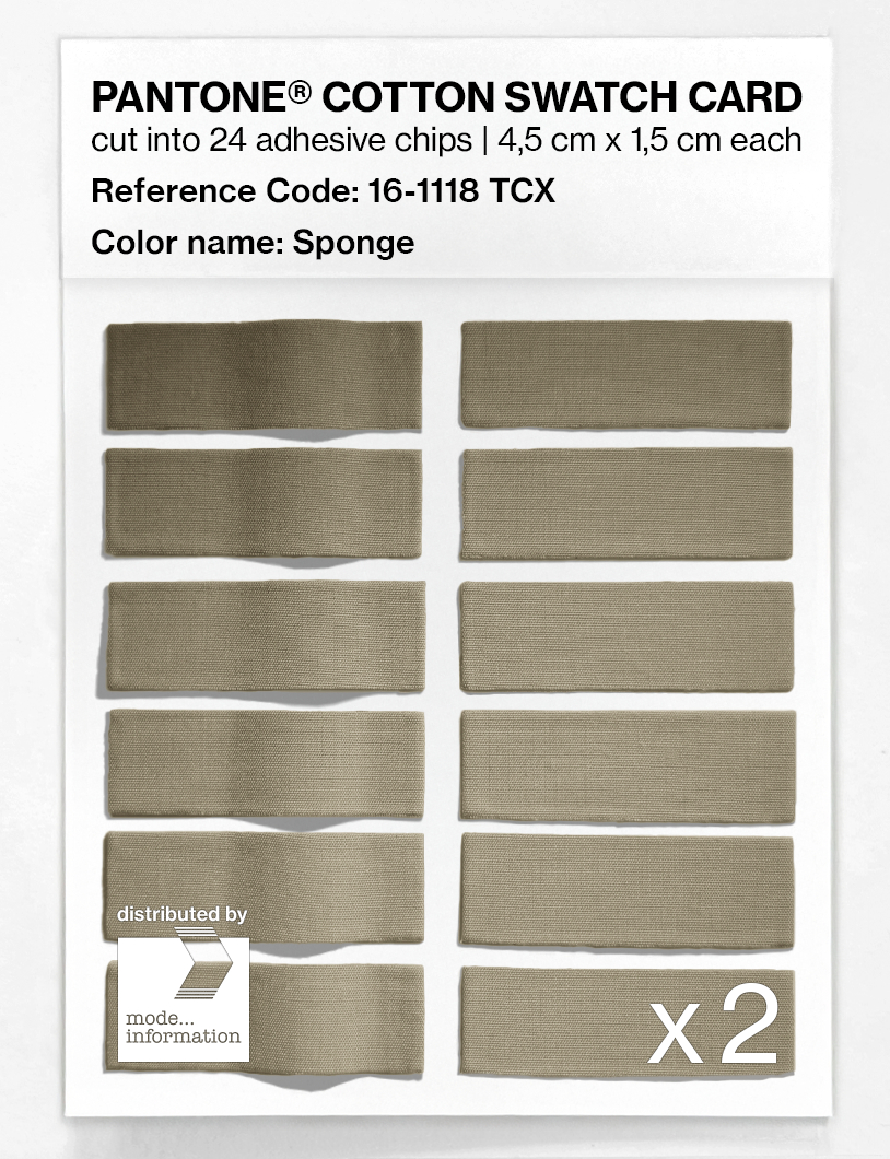 Product image 6 of the product “PANTONE® COTTON SWATCH CARD 16-1118 TCX Sponge ”
