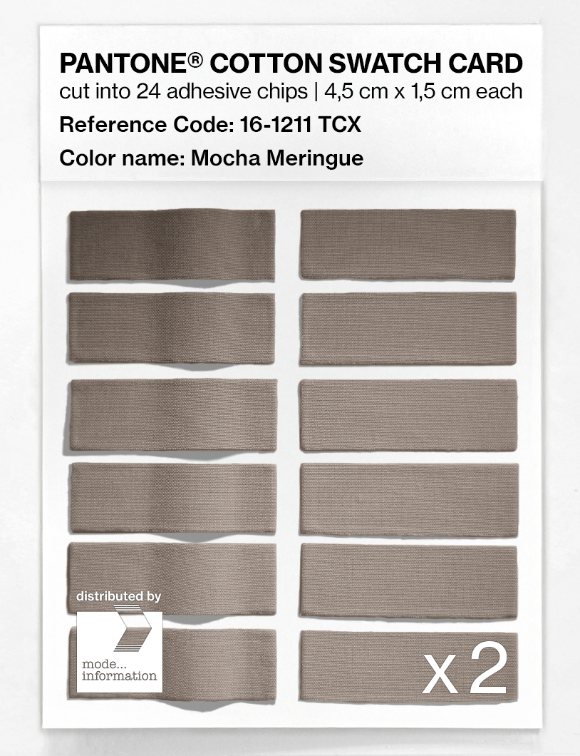 Product image 6 of the product “PANTONE® COTTON SWATCH CARD 16-1211 TCX Mocha Meringue ”