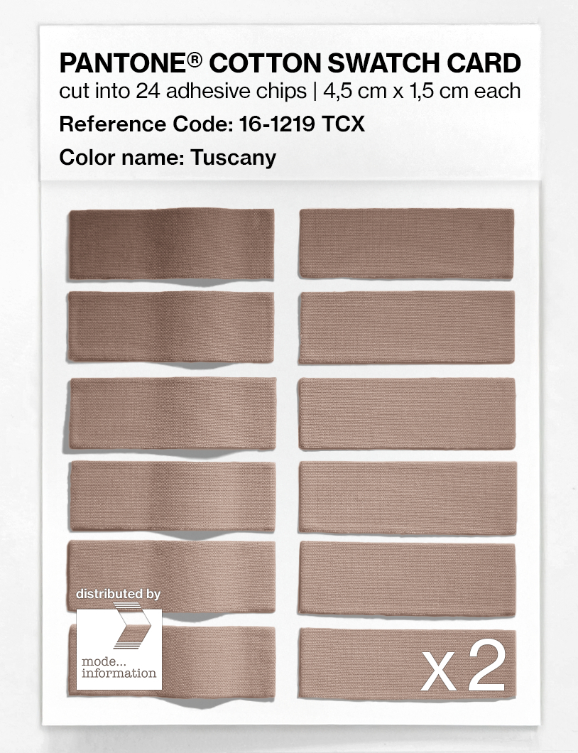 Product image 6 of the product “PANTONE® COTTON SWATCH CARD 16-1219 TCX Tuscany ”
