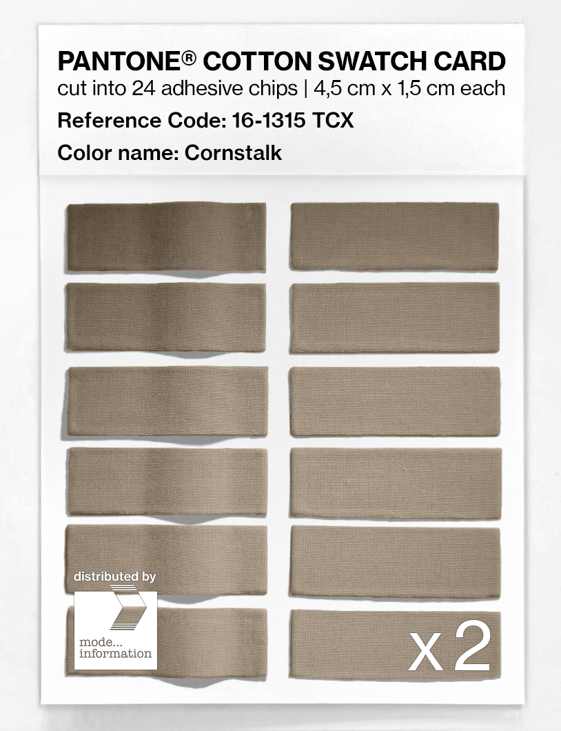 Product image 6 of the product “PANTONE® COTTON SWATCH CARD 16-1315 TCX Cornstalk ”