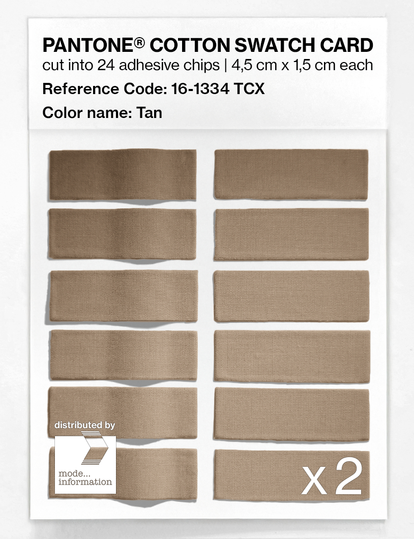 Product image 6 of the product “PANTONE® COTTON SWATCH CARD 16-1334 TCX Tan ”