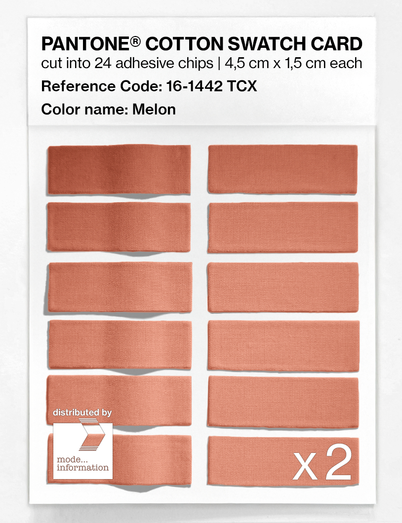 Product image 6 of the product “PANTONE® COTTON SWATCH CARD 16-1442 TCX Melon ”