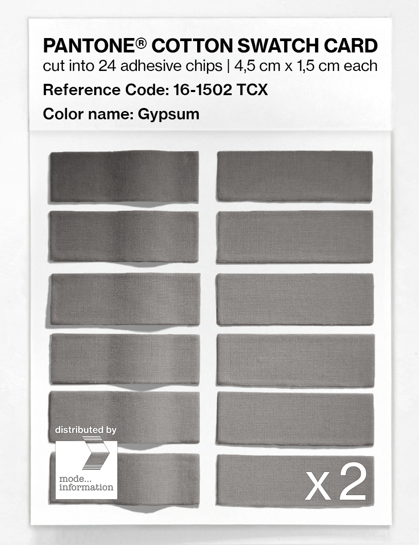 Product image 6 of the product “PANTONE® COTTON SWATCH CARD 16-1502 TCX Gypsum ”