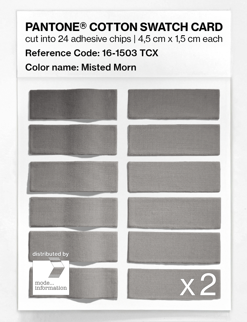 Product image 6 of the product “PANTONE® COTTON SWATCH CARD 16-1503 TCX Misted Morn ”