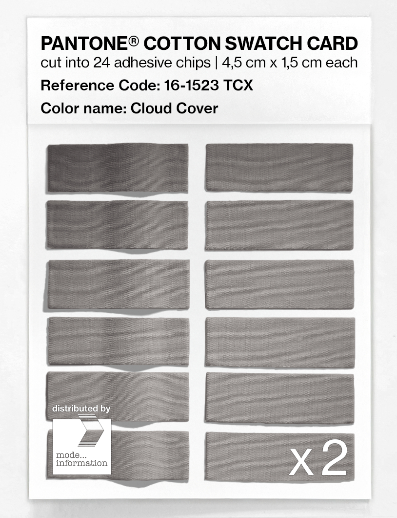 Product image 6 of the product “PANTONE® COTTON SWATCH CARD 16-1523 TCX Cloud Cover ”