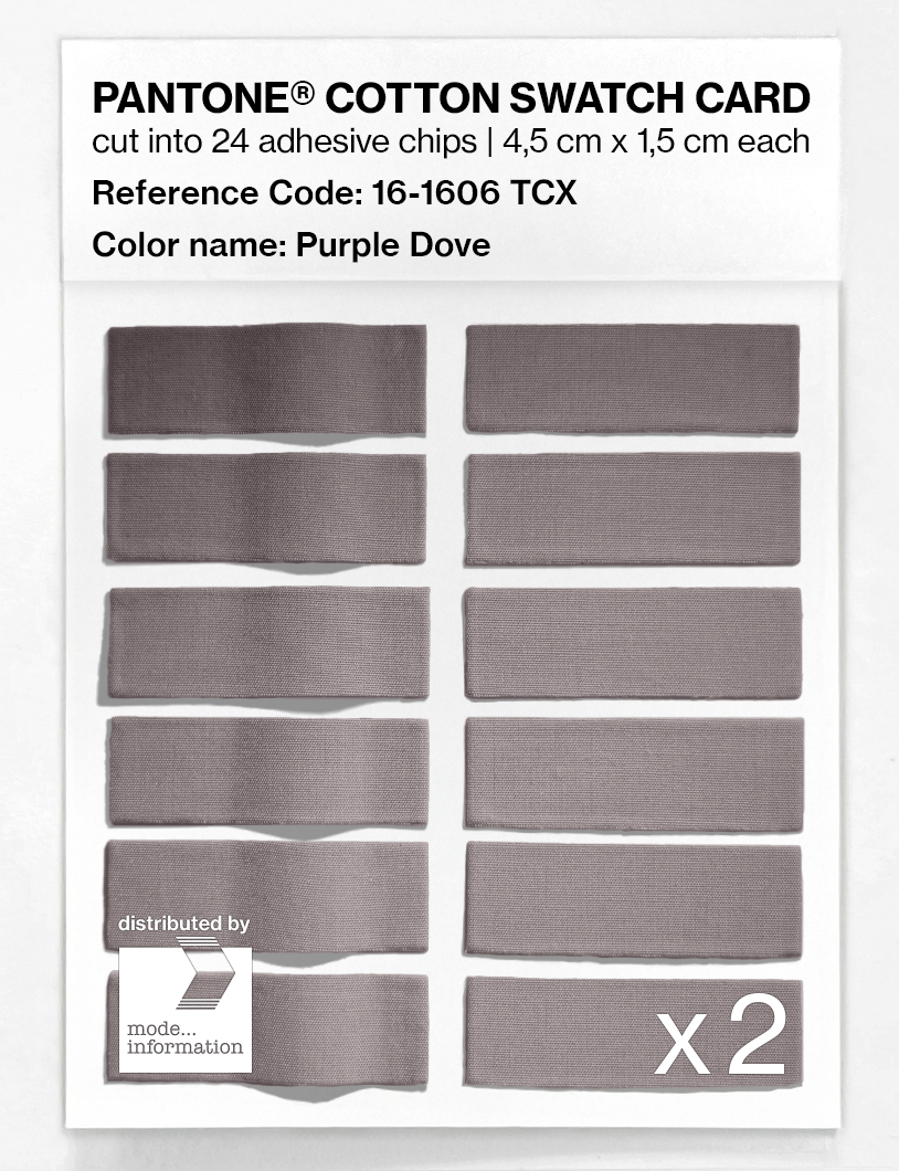 Product image 6 of the product “PANTONE® COTTON SWATCH CARD 16-1606 TCX Purple Dove ”
