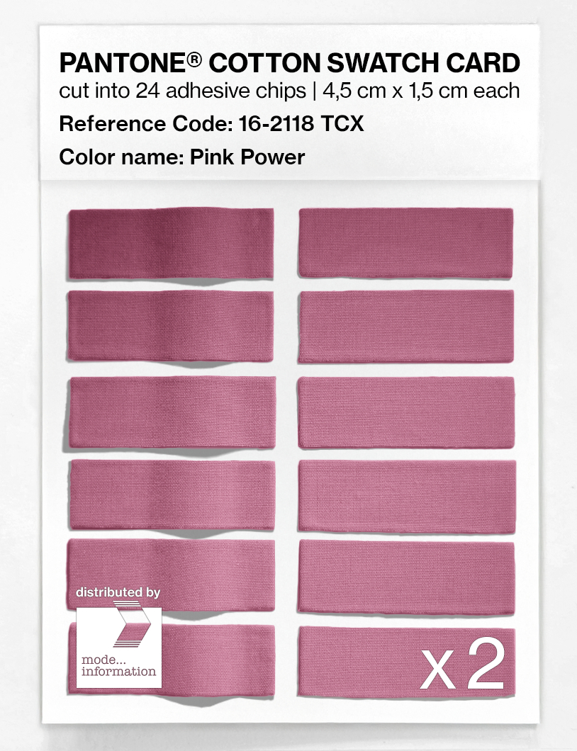 Product image 6 of the product “PANTONE® COTTON SWATCH CARD 16-2118 TCX Pink Power ”