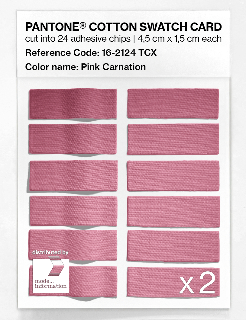 Product image 6 of the product “PANTONE® COTTON SWATCH CARD 16-2124 TCX Pink Carnation ”