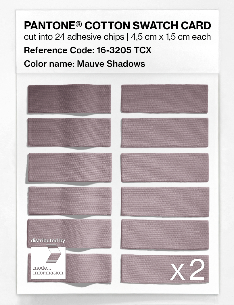 Product image 6 of the product “PANTONE® COTTON SWATCH CARD 16-3205 TCX Mauve Shadows ”