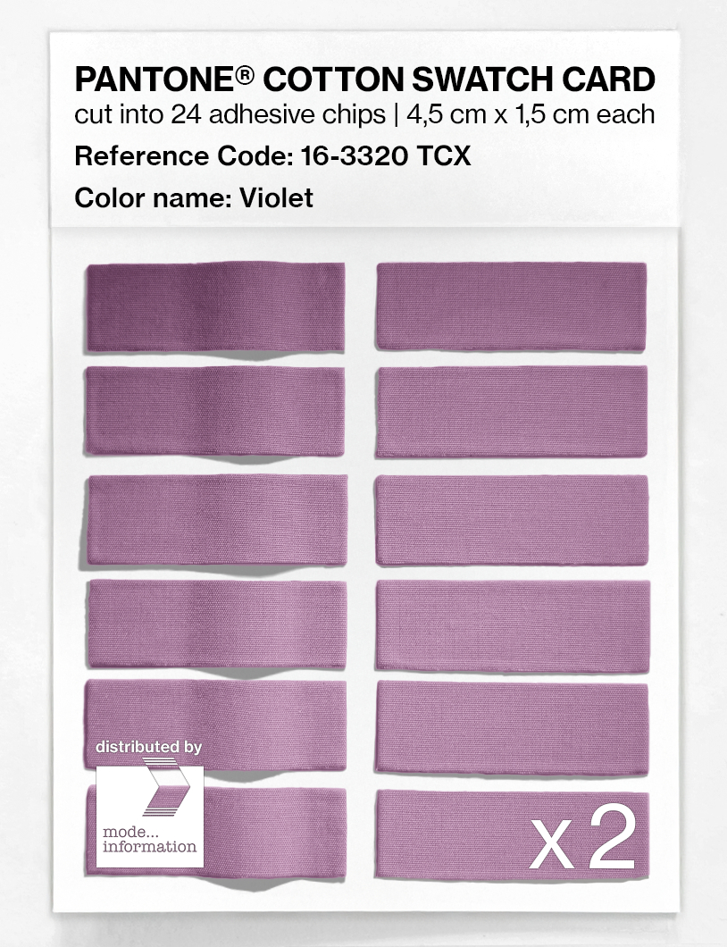 Product image 6 of the product “PANTONE® COTTON SWATCH CARD 16-3320 TCX Violet ”