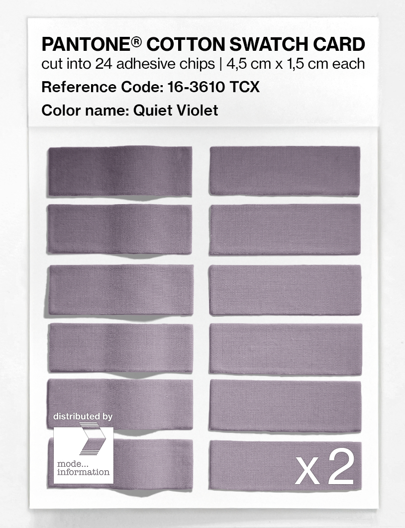 Product image 6 of the product “PANTONE® COTTON SWATCH CARD 16-3610 TCX Quiet Violet ”