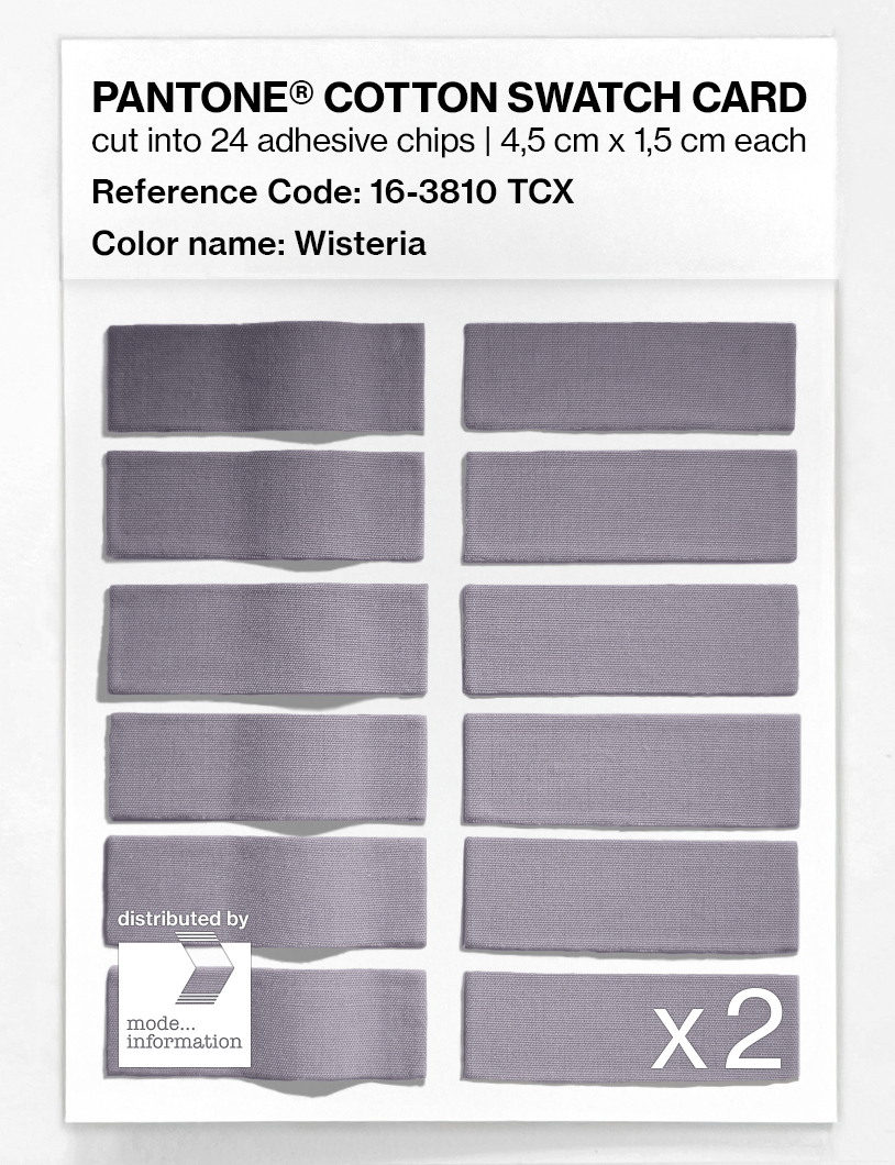 Product image 6 of the product “PANTONE® COTTON SWATCH CARD 16-3810 TCX Wisteria ”