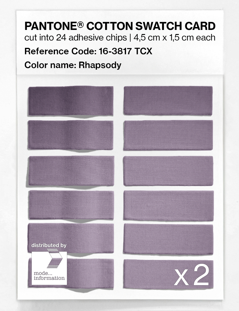 Product image 6 of the product “PANTONE® COTTON SWATCH CARD 16-3817 TCX Rhapsody ”