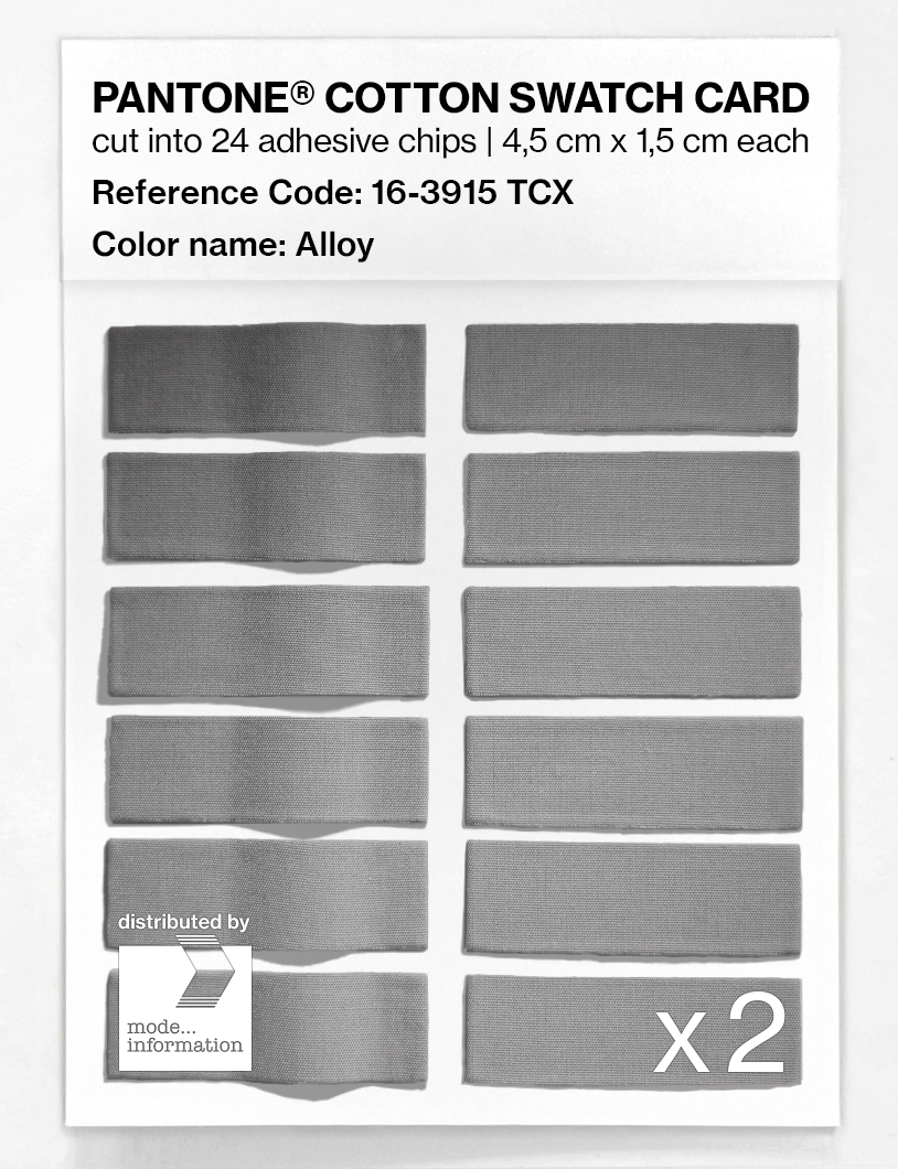 Product image 6 of the product “PANTONE® COTTON SWATCH CARD 16-3915 TCX Alloy ”