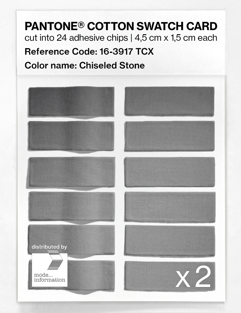 Product image 6 of the product “PANTONE® COTTON SWATCH CARD 16-3917 TCX Chiseled Stone ”